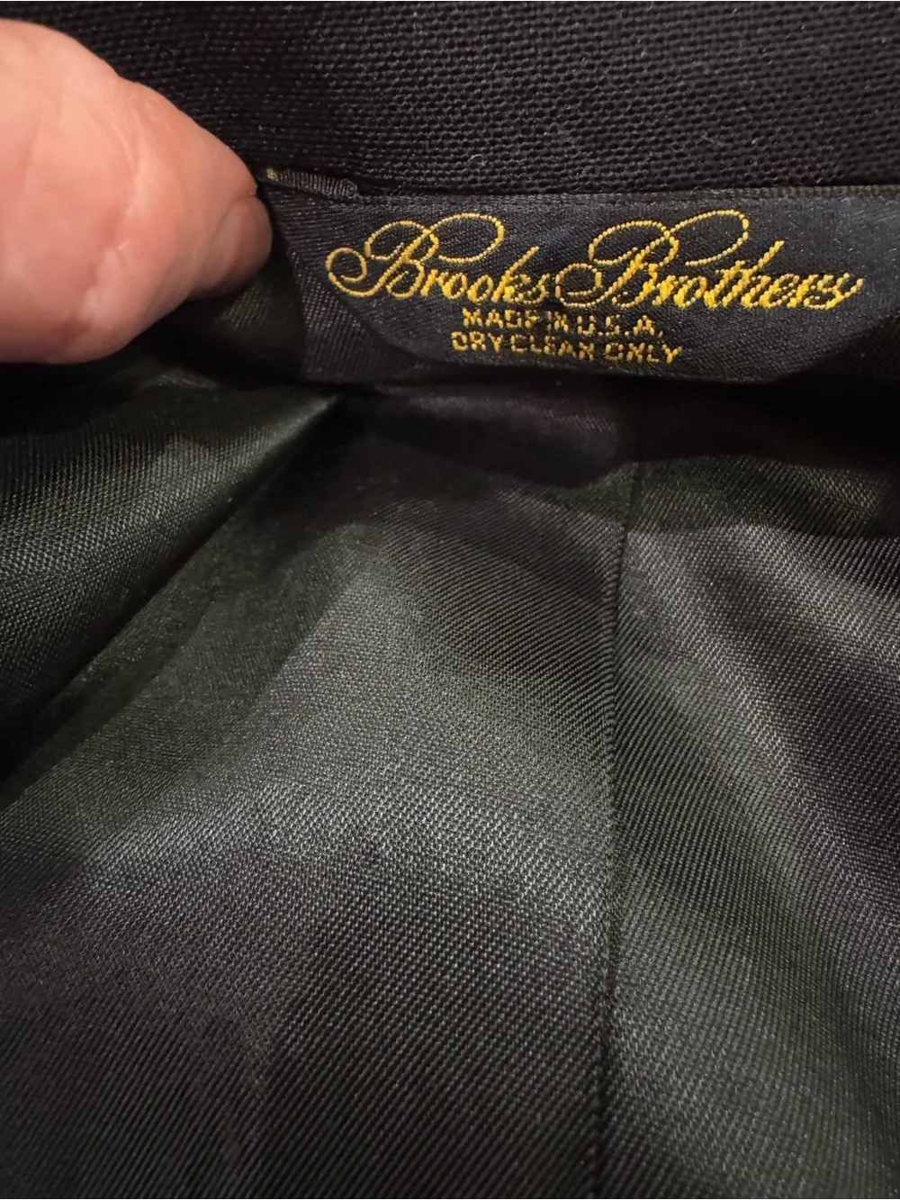 Vintage Brooks Brothers 43L Navy 100% Wool Double Breasted Blazer
